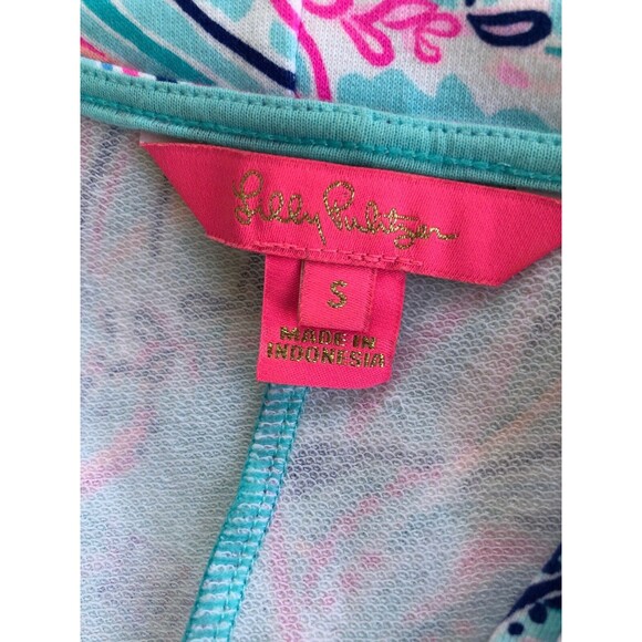 Lilly Pulitzer Harper Shift Dress Bayside Blue Under The Moon Small - Picture 14 of 15